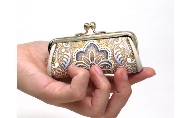 【文庫屋大関】印鑑ケース アンティークレース〈ビオラ〉【皮革工芸品】 革製品 工芸品 民芸品 牛革 小物入れ お祝い ギフト プレゼント 墨田区 東京都