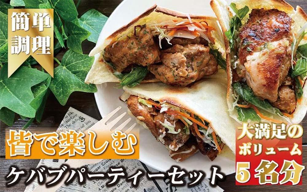 ケバブサンド セット 約5名分 ケバブチキンステーキ 230g×3食 ピタパン×5枚 肉料理 鶏肉 温めるだけ 惣菜 お手軽 簡単 ギフト 贈り物 ホームパーティー 304018_AG40