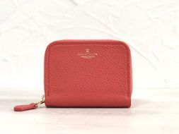 革職人が作る本革コンパクトウォレット【アプリコットピンク】 304018_AX11