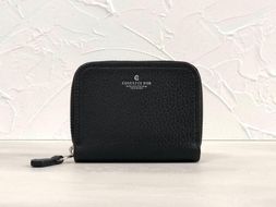 革職人が作る本革コンパクトウォレット【ブラック】 304018_AX14