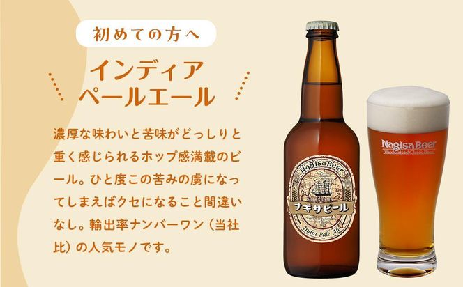 ナギサビールの人気4種（330ml×6本）飲み比べセット （ ペールエール ・ アメリカンウィート ・ みかんエール  ・ インディアペールエール ） 304018_B018