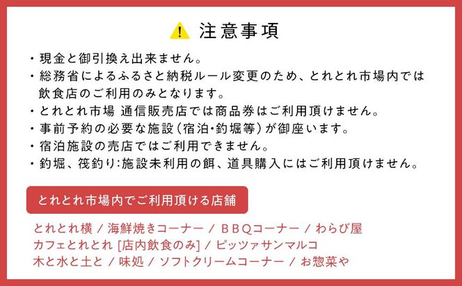 とれとれ市場 3,000円分商品券(500円×6枚)チケット 304018_CB021