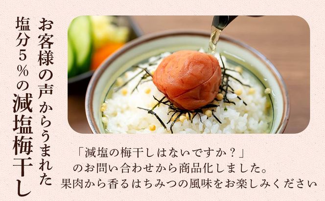 極上 紀州南高梅 はちみつ 梅干し 3L サイズ以上 合計 5kg ( 1kg × 5 )  塩分約5％ 化粧箱入り 304018_CS015