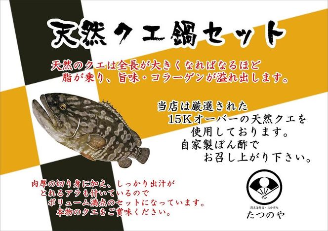 天然クエ鍋セット 2～3人前 304018_CT010