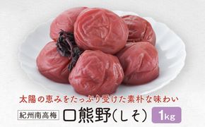 紀州南高梅　 口熊野（しそ）1kg 塩分約12％ 304018_CX012