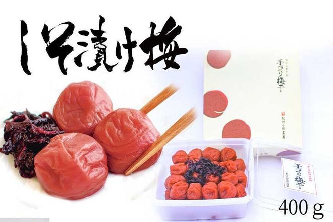 しそ漬け梅　特選　(400ｇ）紀州南高梅【梅農家手づくり梅干】 304018_J015