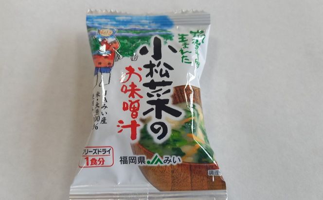 筑後平野で生まれた小松菜のお味噌汁  減塩 小松菜 即席 味噌汁