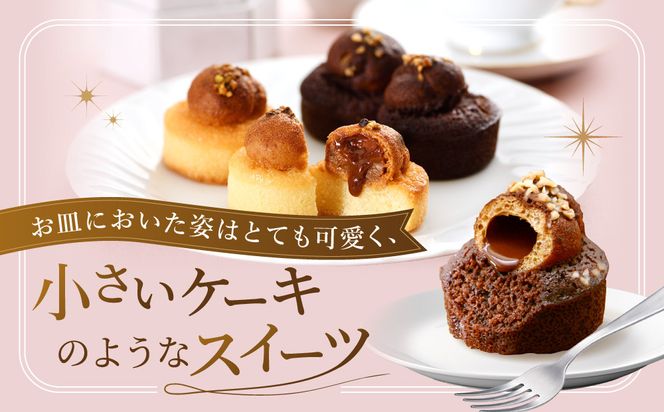 【クレーム デ ラ クレーム】シュクレ 12個入り｜贅沢スイーツ ご褒美スイーツ 人気スイーツ［ 京都 シュークリーム専門店 とろーりチョコのミニケーキ バニラ ショコラ 各6個 おしゃれ 可愛い 大人気 おすすめ ケーキ 焼き菓子 チョコ ショコラ お菓子 スイーツ ギフト プレゼント 贈答 お取り寄せ 通販 送料無料 ふるさと納税 ] 261009_A-RM007