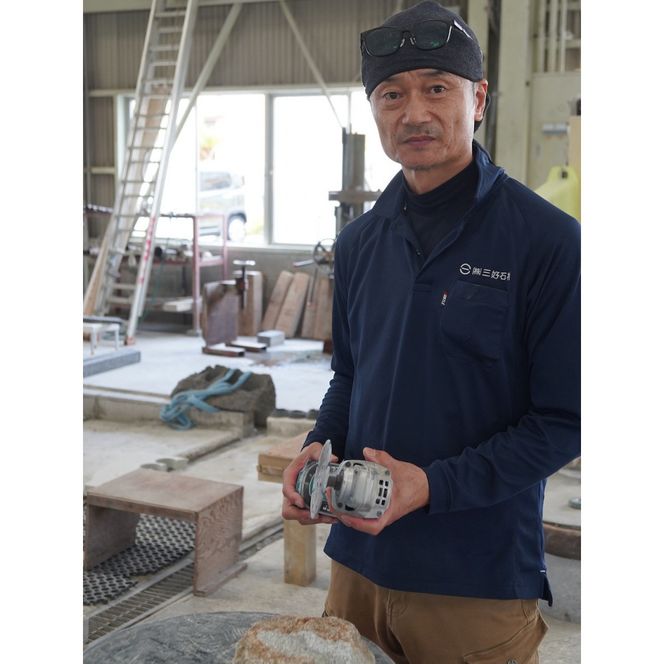 TAKIBISM x ISHINOMAKI 庵治石7個セット(加工なし) 焚火台 STONE QUEST 折りたたみ脚用 372013_GL031