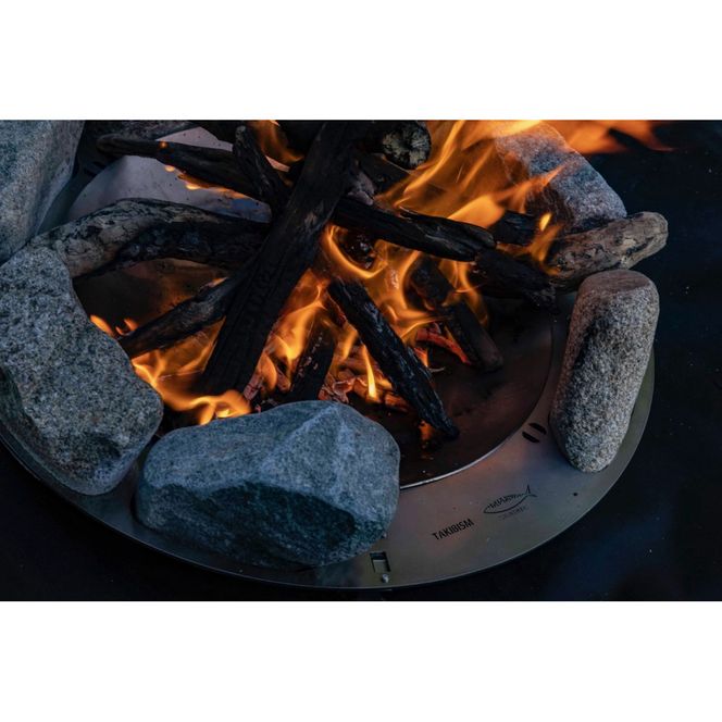 TAKIBISM x ISHINOMAKI 庵治石7個セット(加工なし) 焚火台 STONE QUEST 折りたたみ脚用 372013_GL031