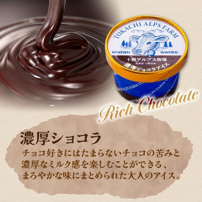 ”希少なブラウンスイス生乳使用” 十勝アルプス牧場 濃厚ショコラアイス6個セット_S020-0018