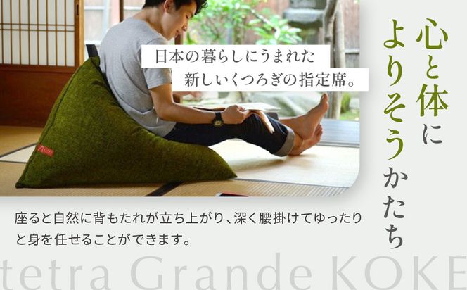 【大東寝具】～心と体によりそうかたち～ tetra grande koke（レギュラーサイズ）【ビーズクッション座椅子】［ 京都 寝具 老舗 クッション 人気 おすすめ くつろぎ 寝ごこち お取り寄せ 通販 送料無料 ふるさと納税 ］ 261009_A-BM008