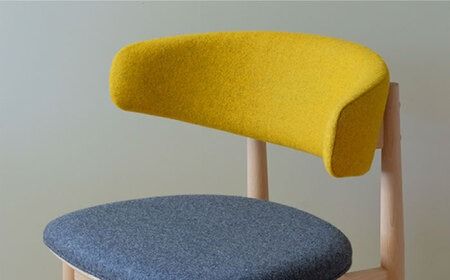 Round Chair ”Uuuh!”〈Yellow〉 糸島市 / nomade design 椅子 クラフト[AIF009]