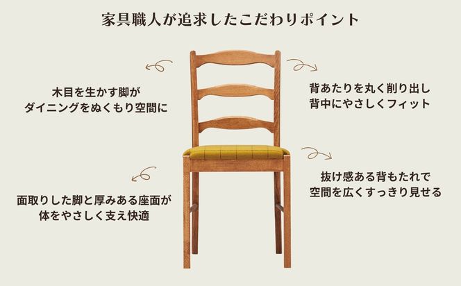 椅子 チェア ダイニングチェア ラダーバックチェア 1脚 2脚セット 4脚セット 単品 完成品 座面高さ45 ビーチ材 無垢材 天然木 北欧 インテリア カフェ おしゃれ  クッション リビングチェア 食卓椅子 木製椅子 家具 Coccole C263 2脚 322032_BQ099