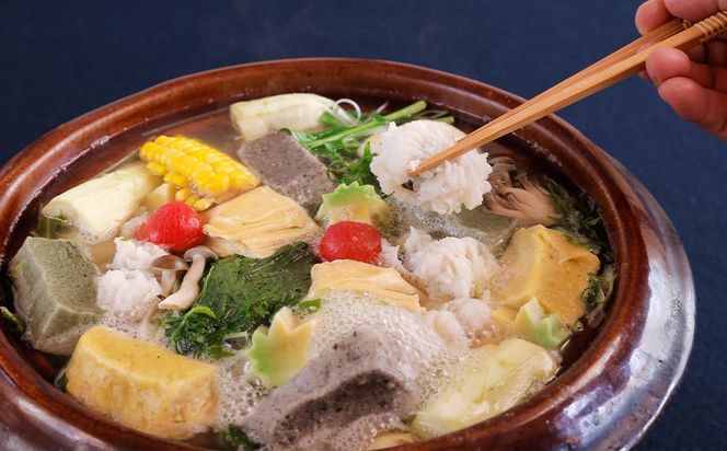 【京料理かじ】《11/30まで》京風鱧しゃぶ鍋(2人前)［ 京都 料亭 人気 おすすめ 鍋 しゃぶしゃぶ お取り寄せ 通販 送料無料 ふるさと納税 ］ 261009_B-SD07