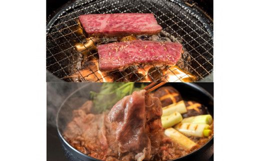 1026.鳥取和牛ももすき焼き用＆バラ焼肉用セット 313726_BY005