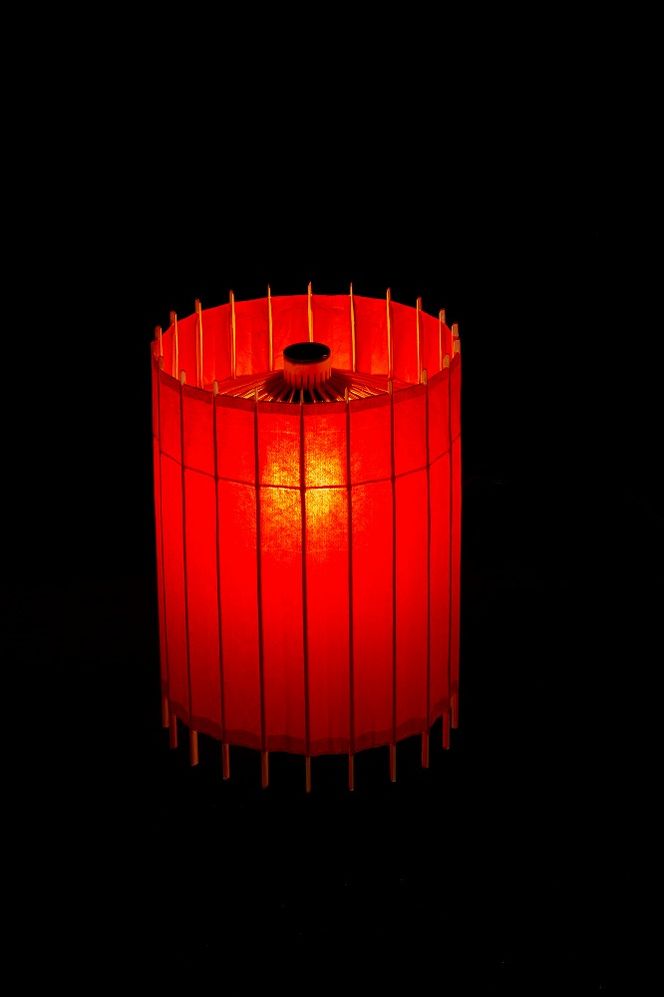 【日吉屋】自立式テーブルスタンド照明 和紙の色（赤） 261009_B-AF01VC02