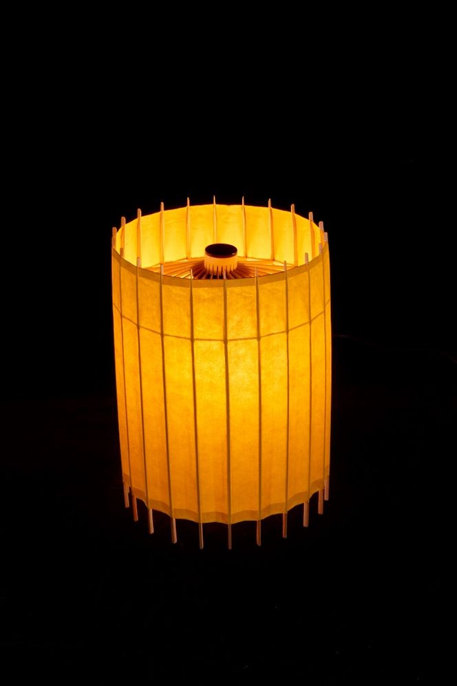 【日吉屋】自立式テーブルスタンド照明 和紙の色（山吹色） 261009_B-AF01VC05