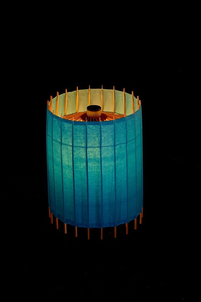 【日吉屋】自立式テーブルスタンド照明 和紙の色（空色） 261009_B-AF01VC06