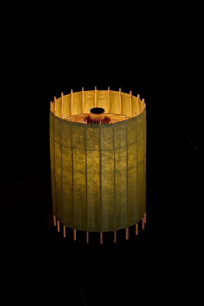 【日吉屋】自立式テーブルスタンド照明 和紙の色（松葉色） 261009_B-AF01VC09