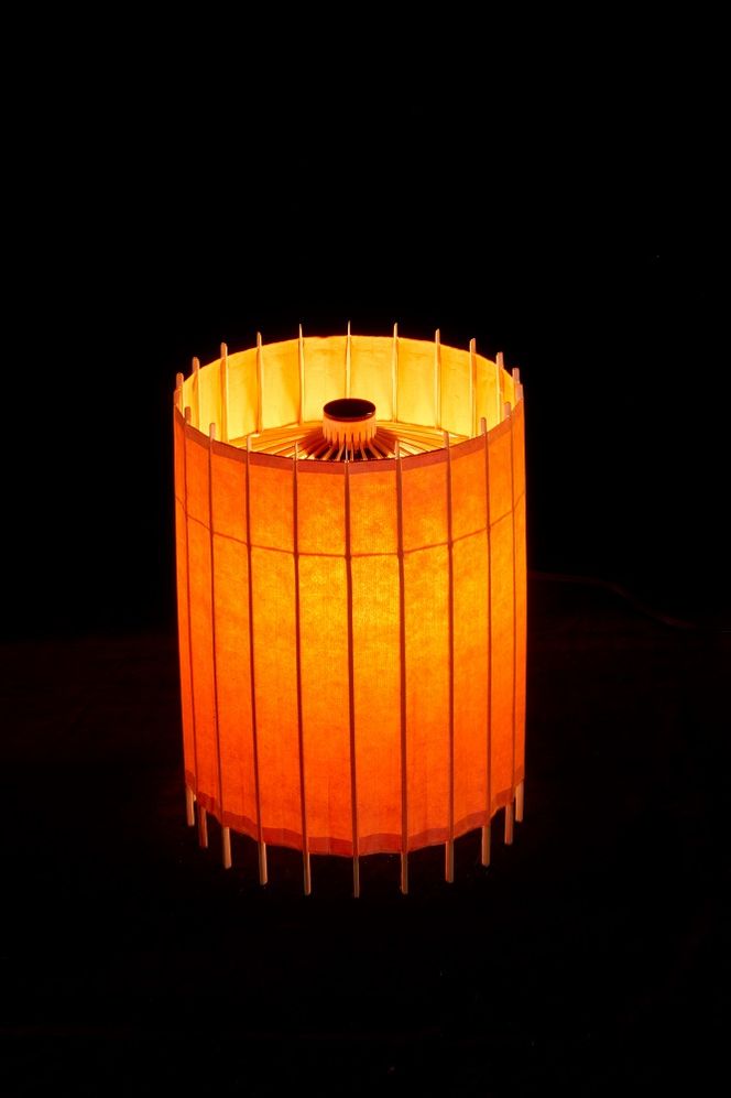 【日吉屋】自立式テーブルスタンド照明 和紙の色（蜜柑色） 261009_B-AF01VC12