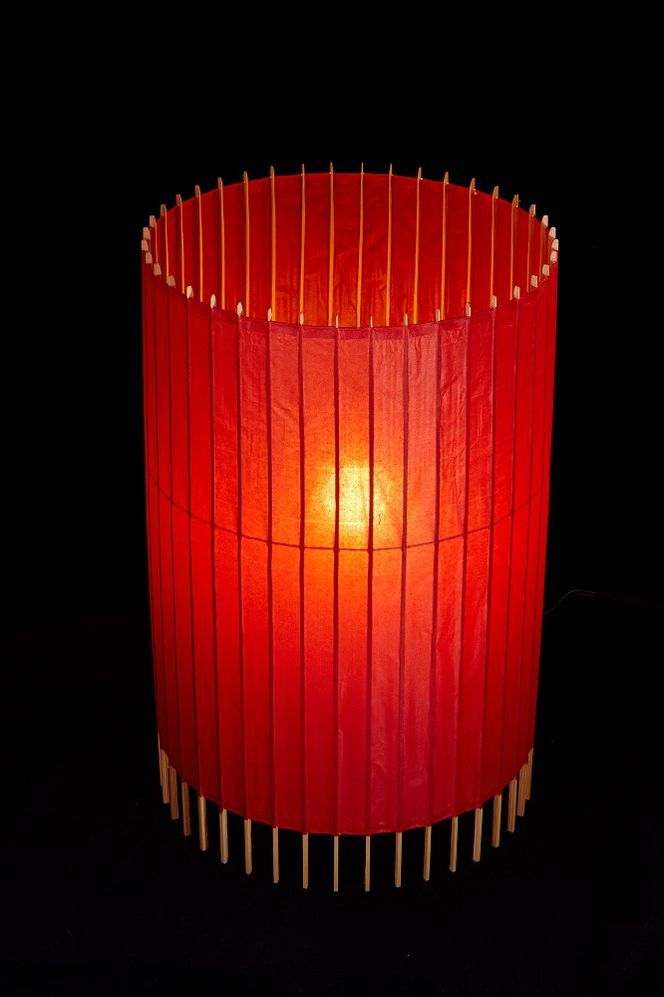 【日吉屋】自立式スタンド照明 和紙の色（赤） 261009_B-AF02VC02