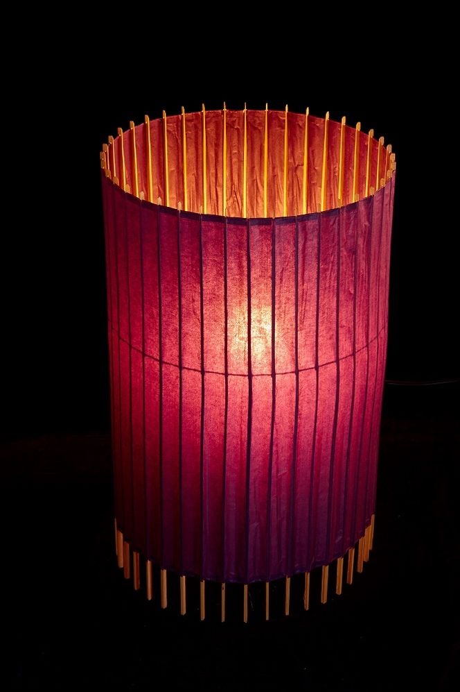 【日吉屋】自立式スタンド照明 和紙の色（紫） 261009_B-AF02VC04