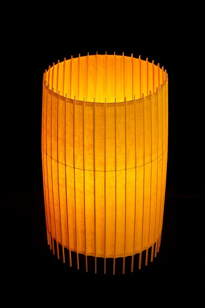 【日吉屋】自立式スタンド照明 和紙の色（山吹色） 261009_B-AF02VC05