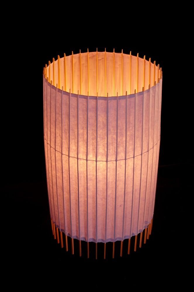 【日吉屋】自立式スタンド照明 和紙の色（藤色） 261009_B-AF02VC07