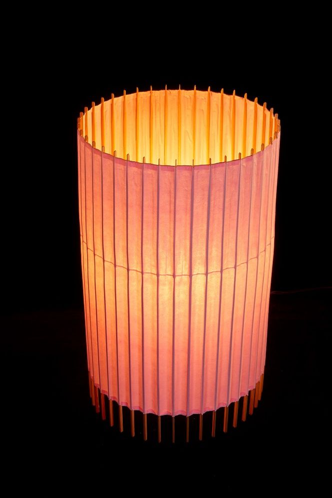 【日吉屋】自立式スタンド照明 和紙の色（朱鷺色） 261009_B-AF02VC10