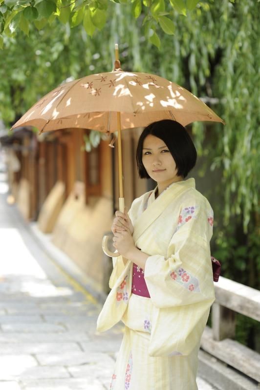 【日吉屋】ぱらそる(和風日傘) トンボ渦（ベージュ） 261009_B-AF04