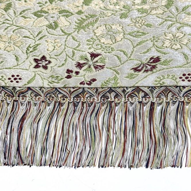 【龍村美術織物】早雲寺テーブルセンター（2号サイズ・銀） 261009_B-AP27