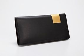 【金箔押　山村】Byobu 長財布（墨色） 261009_B-BC11