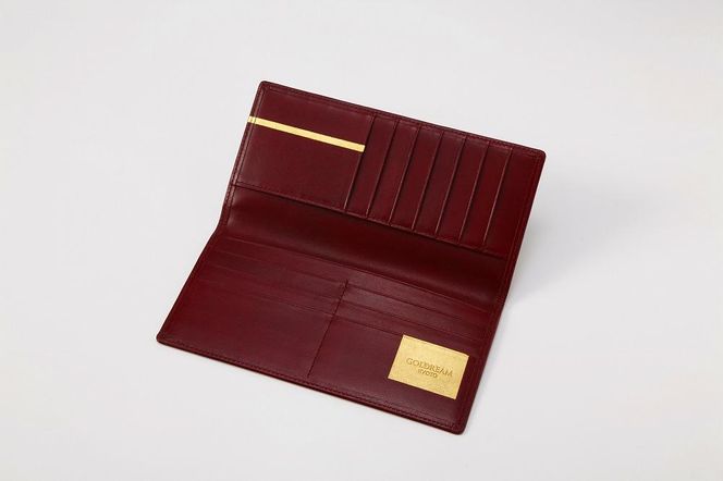 【金箔押　山村】Byobu 長財布（藍色） 261009_B-BC12