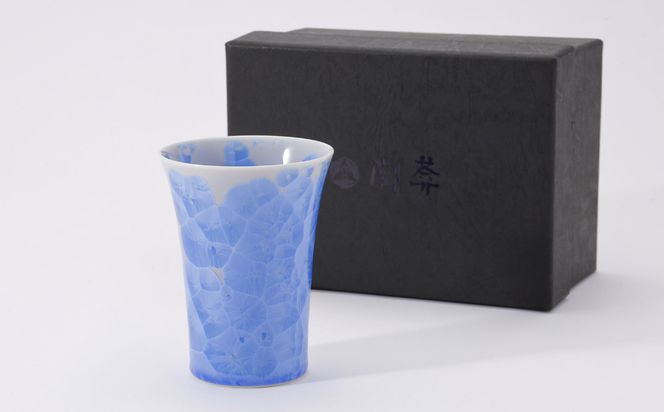 【陶あん】花結晶フリーカップ（青） 261009_B-BQ02