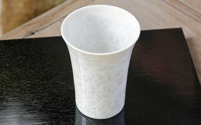 【陶あん】花結晶フリーカップ（白） 261009_B-BQ05