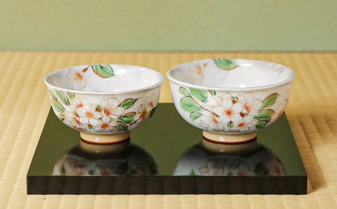 【陶あん】京焼・清水焼　夫婦ふくりん茶碗・ふくりん湯呑セット 261009_B-BQ29