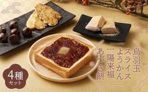 【 京菓子司 亀屋良長 】詰合せ（烏羽玉・あづき餅・スライスようかん・一陽来福）［ 京都 スイーツ あんこ 羊羹 おもち おいしい 人気 おすすめ お取り寄せ お菓子 和菓子 詰合せ ］ 261009_B-CK10