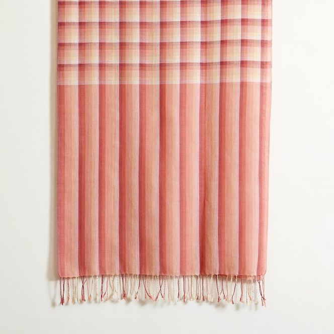 【アトリエシムラ】《草木染めのストール》色合わせストール（万華鏡ー茜） 261009_B-EY31