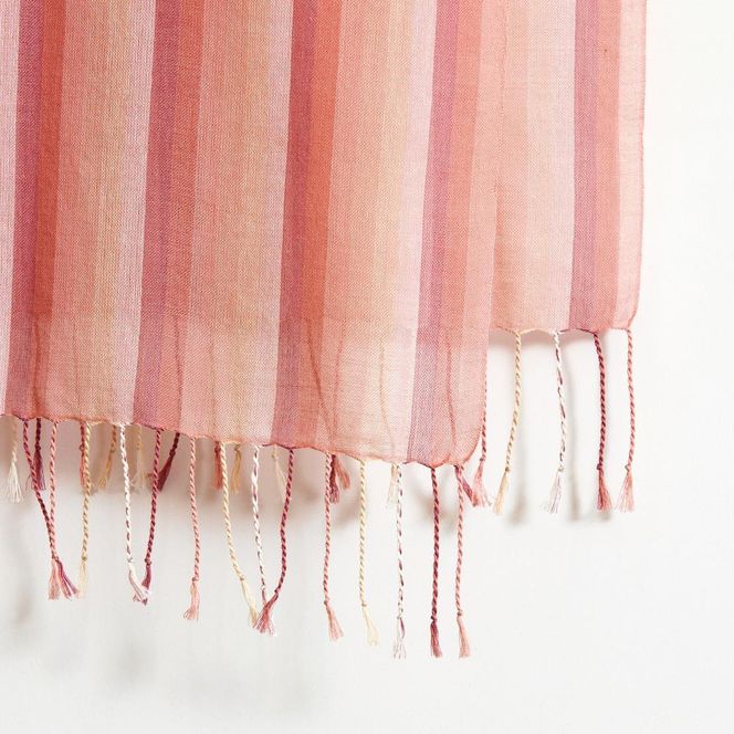 【アトリエシムラ】《草木染めのストール》色合わせストール（万華鏡ー茜） 261009_B-EY31