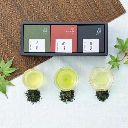 【祇園辻利】宇治茶3種詰合せ(玉露・かぶせ茶・煎茶)［ 京都 有名店 お茶 人気 おすすめ ギフト プレゼント お取り寄せ 通販 送料無料 ふるさと納税 ］ 261009_B-FG06
