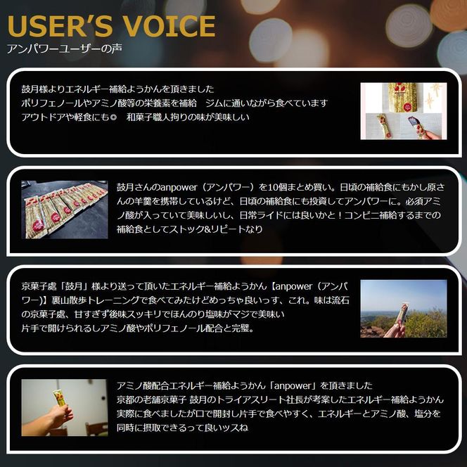 【鼓月】エネルギー補給羊羹 anpower 2箱（5本入×2） ［ スポーツ アミノ酸 補給食 ランニング トレーニング アウトドア　京都　お菓子］ 261009_B-FK88