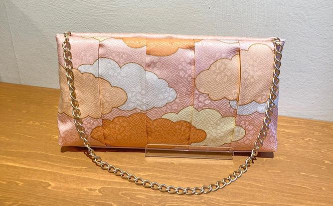 【RITOFU】Kyo-Yuzen クラッチバッグ（瑞雲・ピンク） 261009_B-HA07