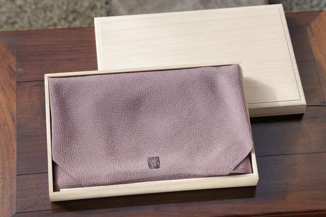 【宮井】正絹ふろしき　四季の色（淡口紫）二幅　桐箱入り 261009_B-KA05