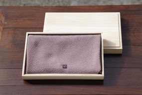 【宮井】正絹ふろしき　四季の色（淡口紫）約45cm幅　桐箱入り 261009_B-KA07