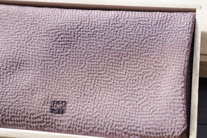 【宮井】正絹ふろしき　四季の色（淡口紫）約45cm幅　桐箱入り 261009_B-KA07