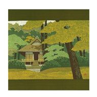 【宮井】綿の大判ふろしき　井堂雅夫「三千院」 261009_B-KA12