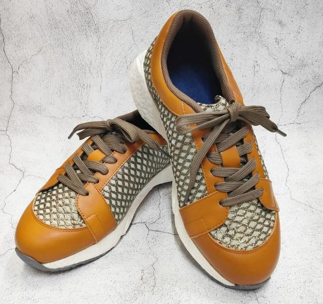 【ネーカーズ】【Tie a bond】西陣織スニーカー（キャメル）〈23cm〉 261009_B-KY17