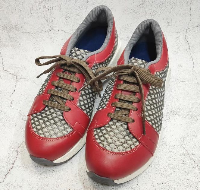 【ネーカーズ】【Tie a bond】西陣織スニーカー（赤）〈23.5cm〉 261009_B-KY21