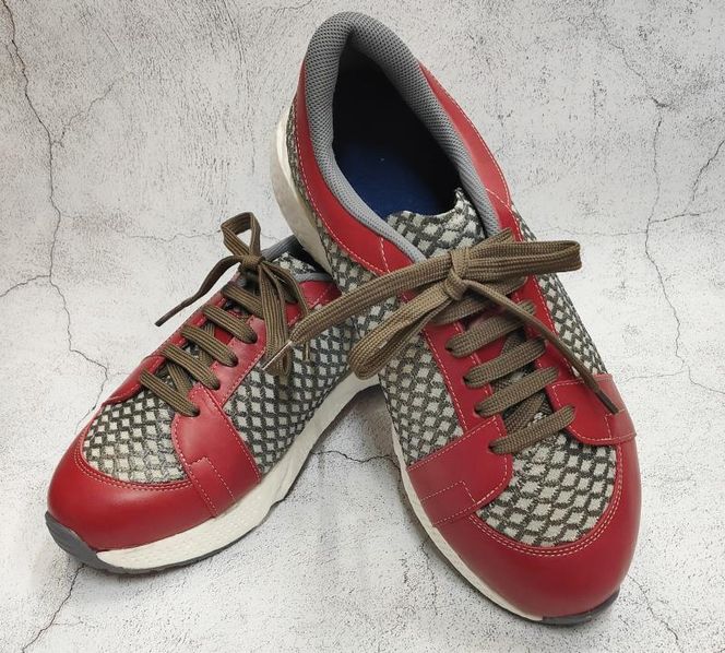【ネーカーズ】【Tie a bond】西陣織スニーカー（赤）〈23.5cm〉 261009_B-KY21